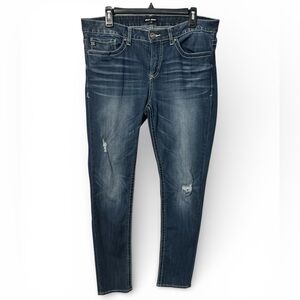 Dear John Dark Blue Distressed Skinny Jeans EUC